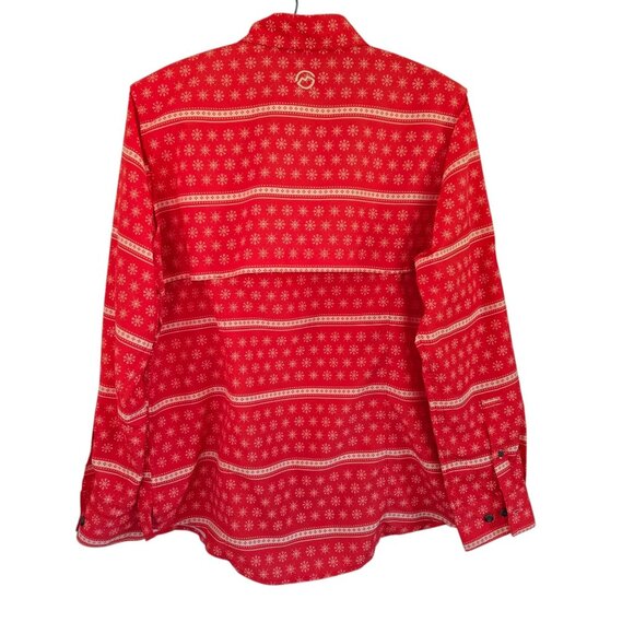 Magellan Outdoors Fish Gear Womens Red Holiday Relaxed Fit Shirt Large - Picture 12 of 16